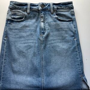 Hidden Denim long Jean skirt